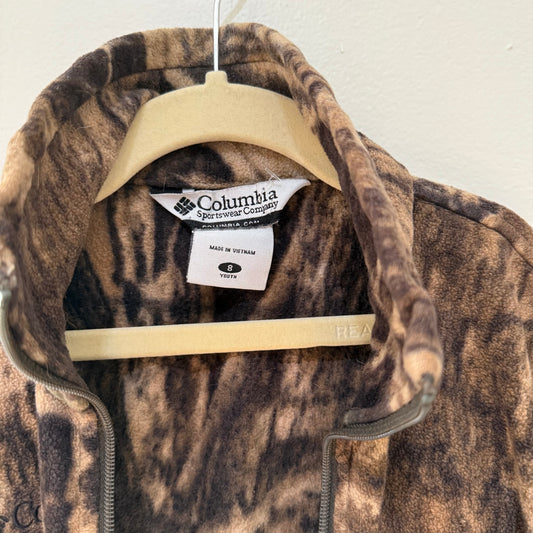 Size 8 | Camo Columbia fleece zip up
