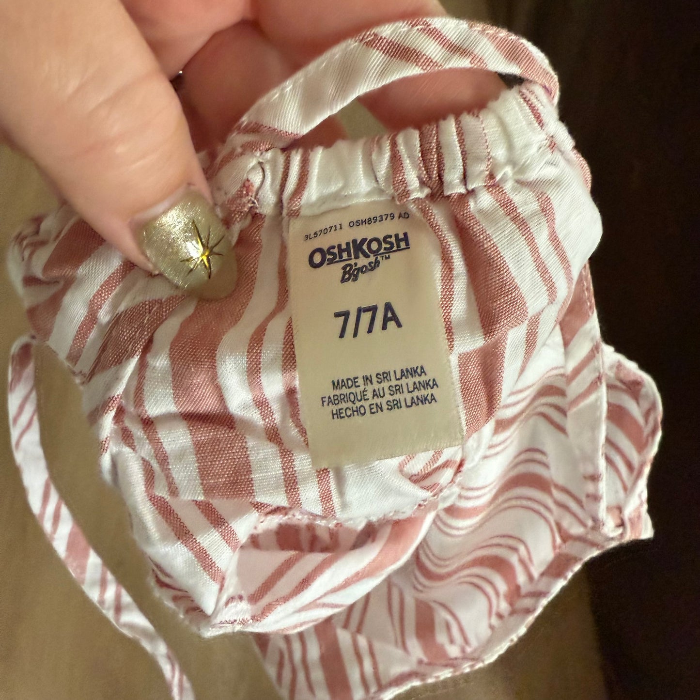 Size 7 | Striped peplum top