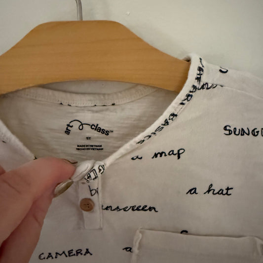 Size 5T | Art Class button henley