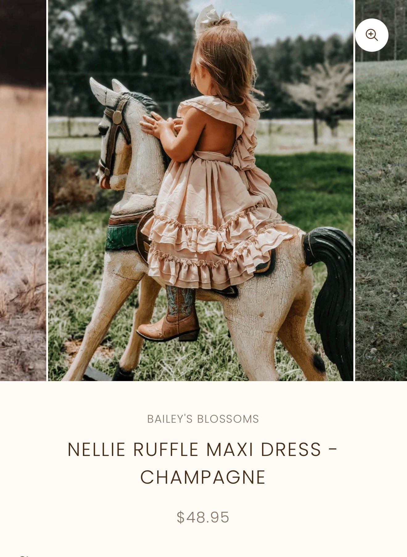 Size 18-24 months | Bailey’s Blossom Nellie ruffle maxi dress